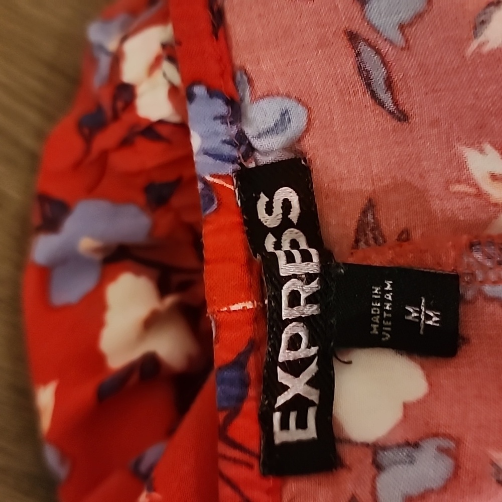 Express Red Ruffled Wrap Sundress - Picture 5 of 6